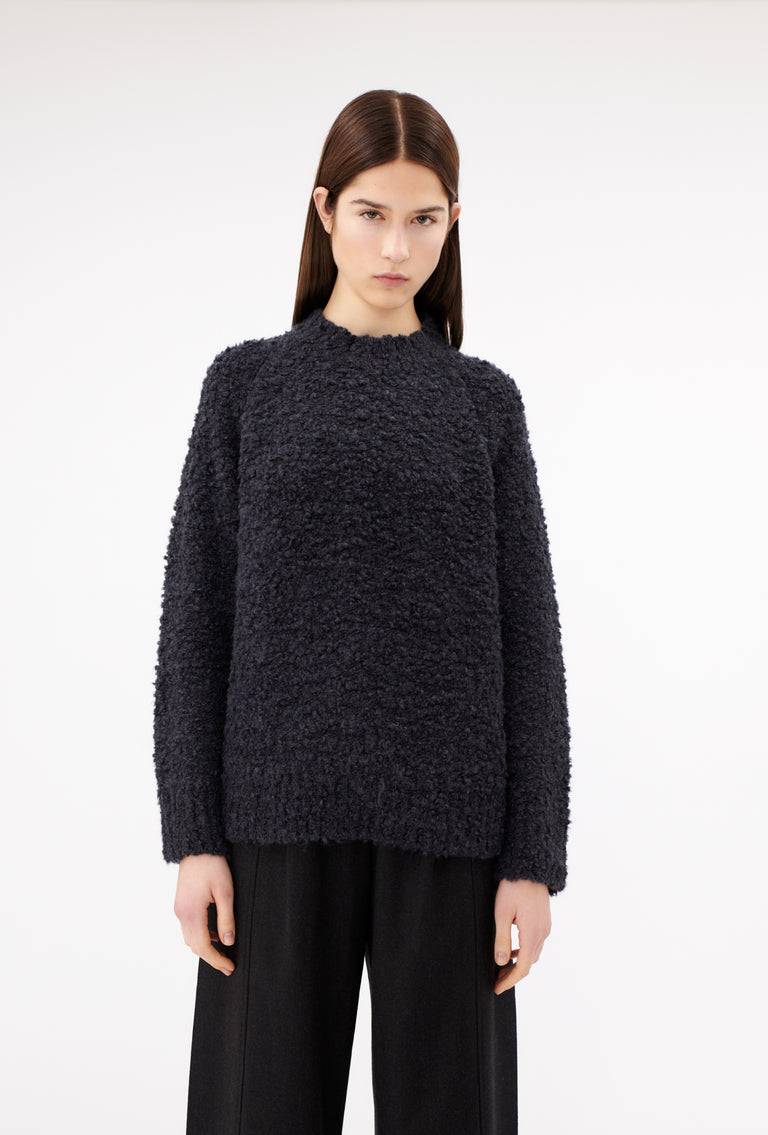 Odeeh Alpaca Boucle Pullover, Basalt Online Outlet