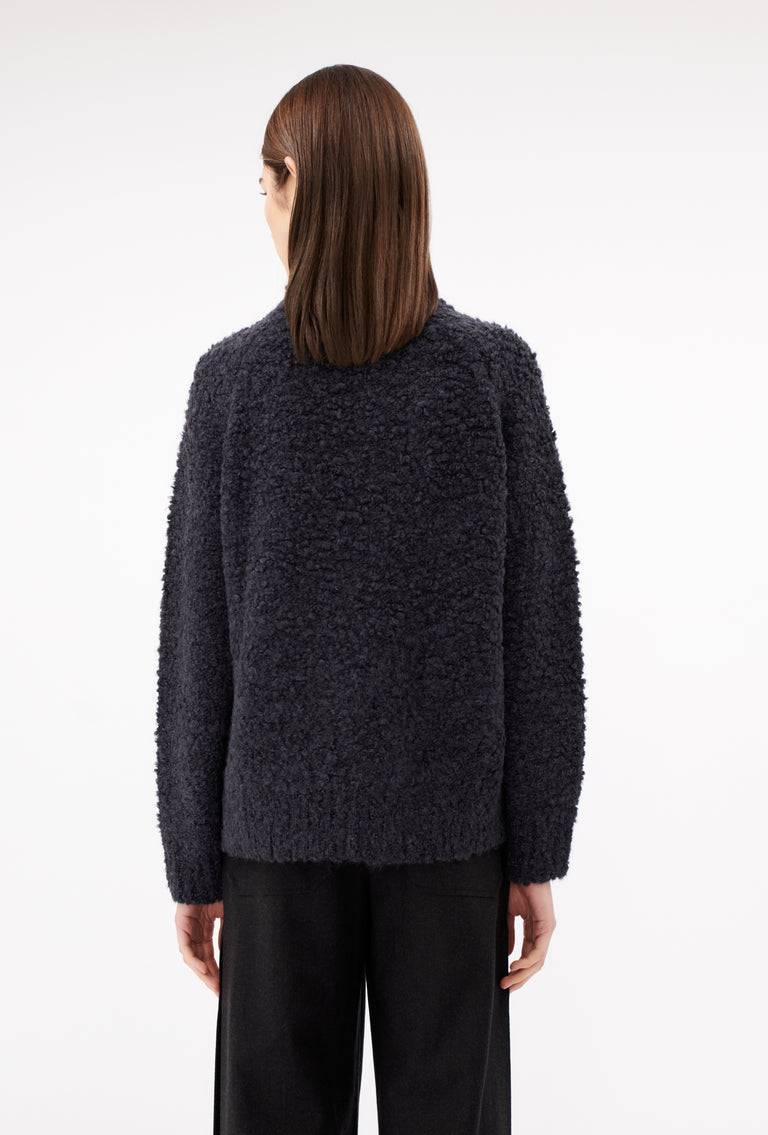 Odeeh Alpaca Boucle Pullover, Basalt Online Outlet