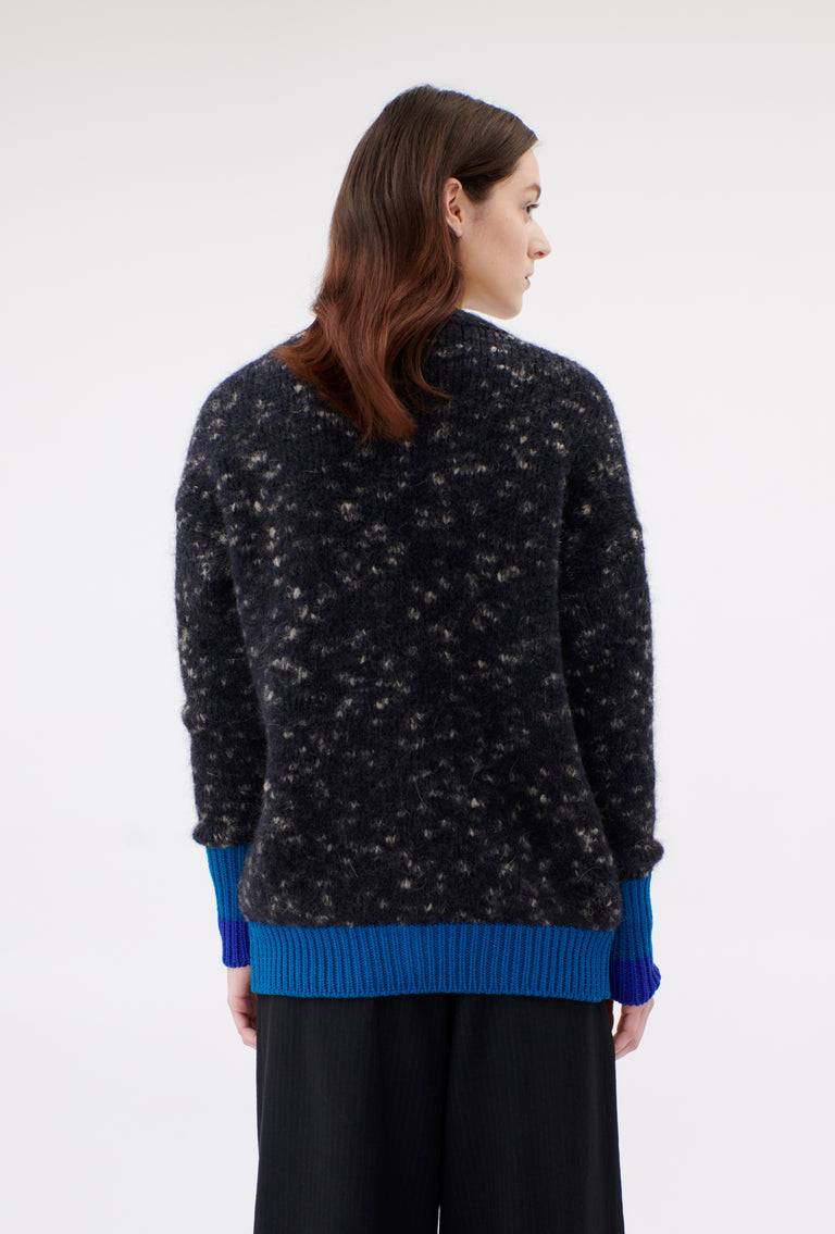 Odeeh Color Block Patch Cardigan, Granite Neuheiten