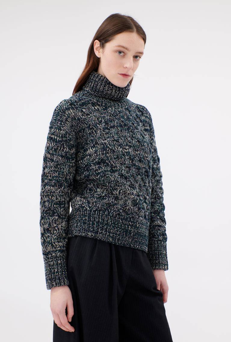Odeeh Cash-Wool-Mouline Pullover, Juniper VIP-Rabatte