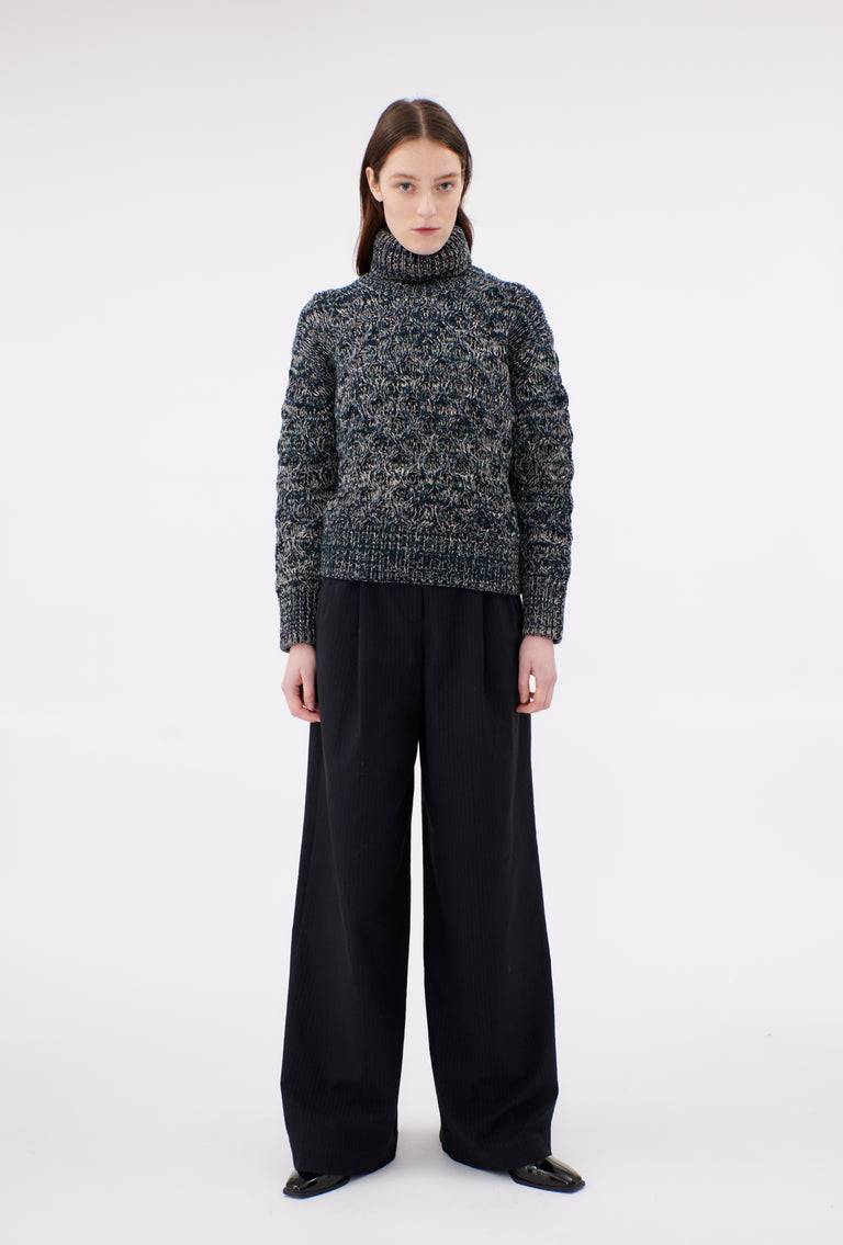 Odeeh Cash-Wool-Mouline Pullover, Juniper VIP-Rabatte