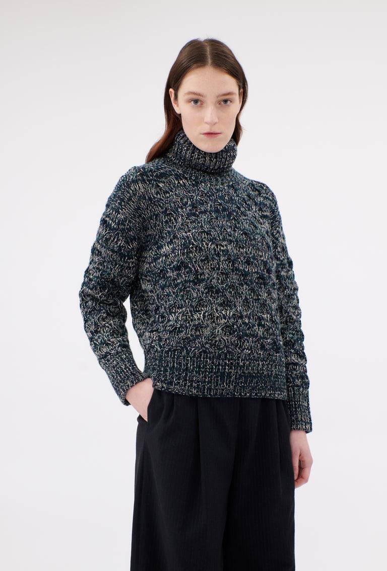 Odeeh Cash-Wool-Mouline Pullover, Juniper VIP-Rabatte