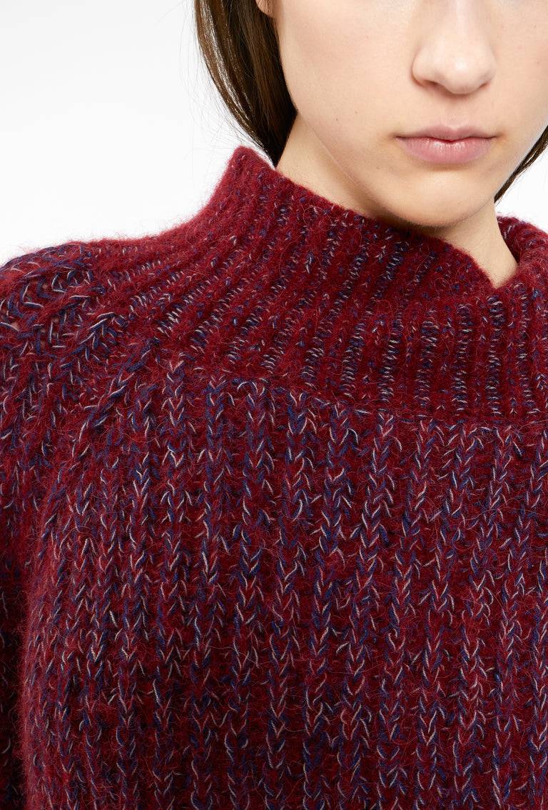 Odeeh Multiyarn Mix Pullover, Pomegranate Begrenzte Freigabe