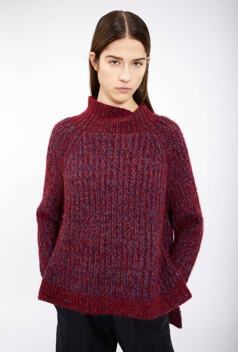 Odeeh Multiyarn Mix Pullover, Pomegranate Begrenzte Freigabe