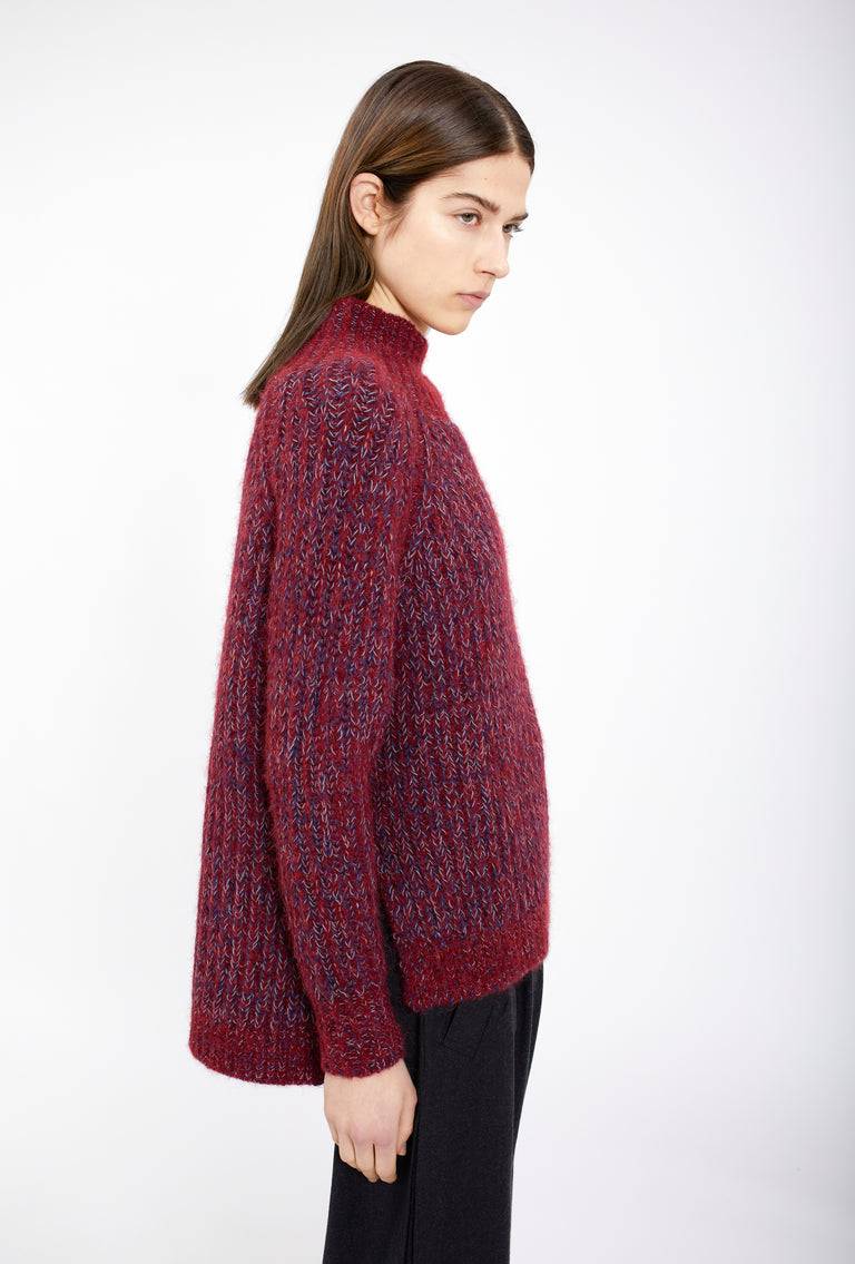 Odeeh Multiyarn Mix Pullover, Pomegranate Begrenzte Freigabe