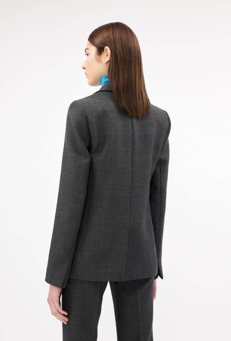 Odeeh Savile Row Wool Pique Blazer, Charcoal Zeitbegrenzte Promotion