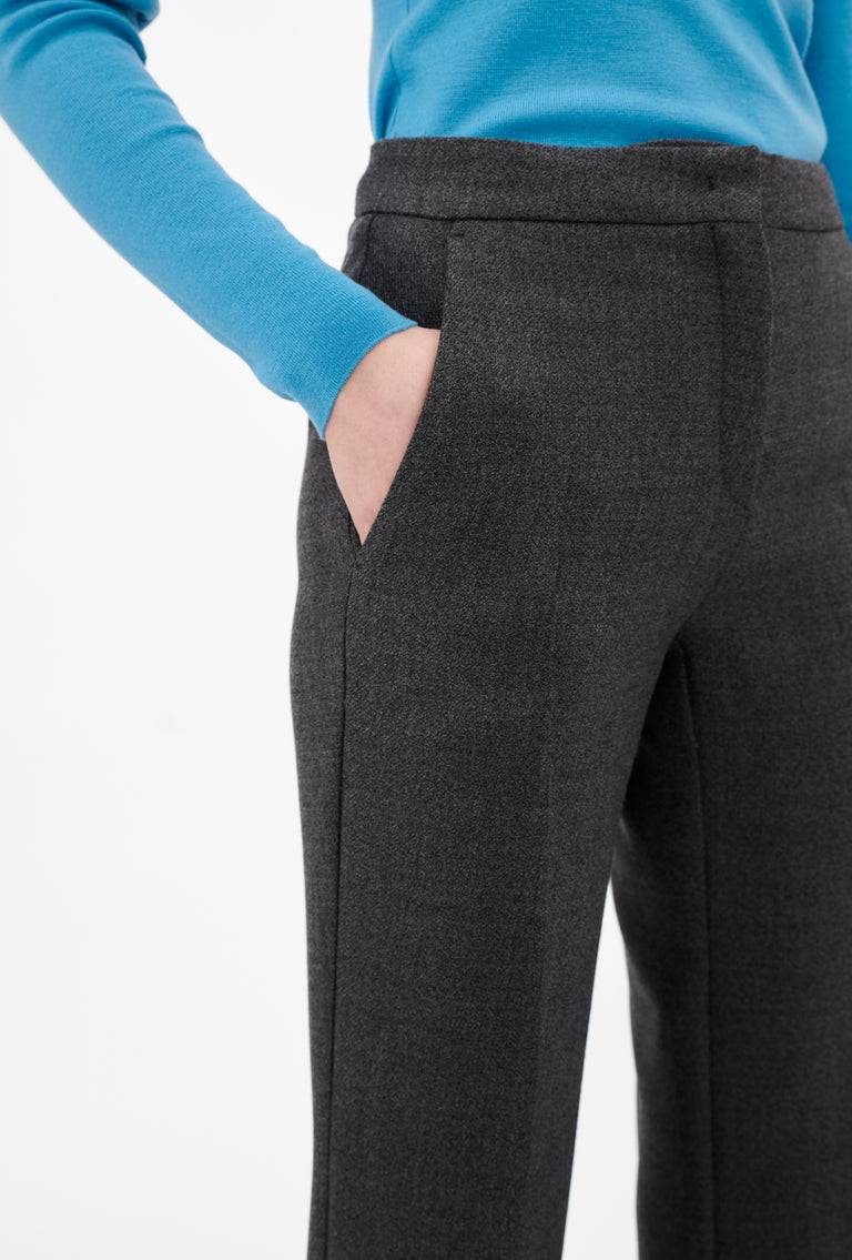 Odeeh Savile Row Wool Pique Hose, Charcoal Nur für heute