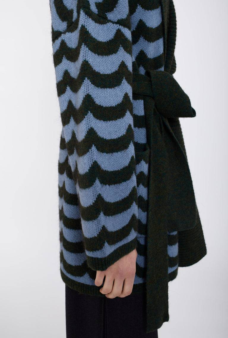 Odeeh Waves Cardigan, Mermaid Green Super Rabatt