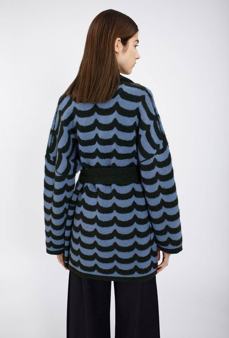 Odeeh Waves Cardigan, Mermaid Green Super Rabatt