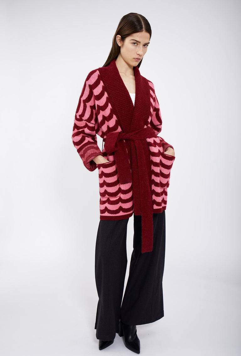 Odeeh Waves Cardigan, Pomegranate Riesige Rabatte