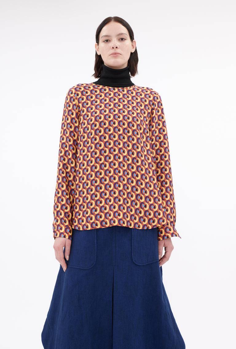 Odeeh Arabesques Bluse, Brick red Kostenloser Versand international