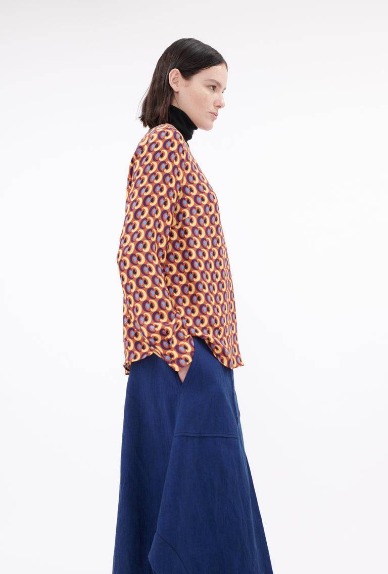 Odeeh Arabesques Bluse, Brick red Kostenloser Versand international