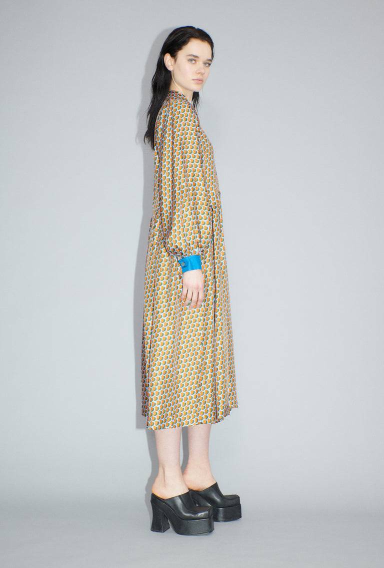 Odeeh Baisers Silk Twill Kleid, Saffran Günstiger Verkauf