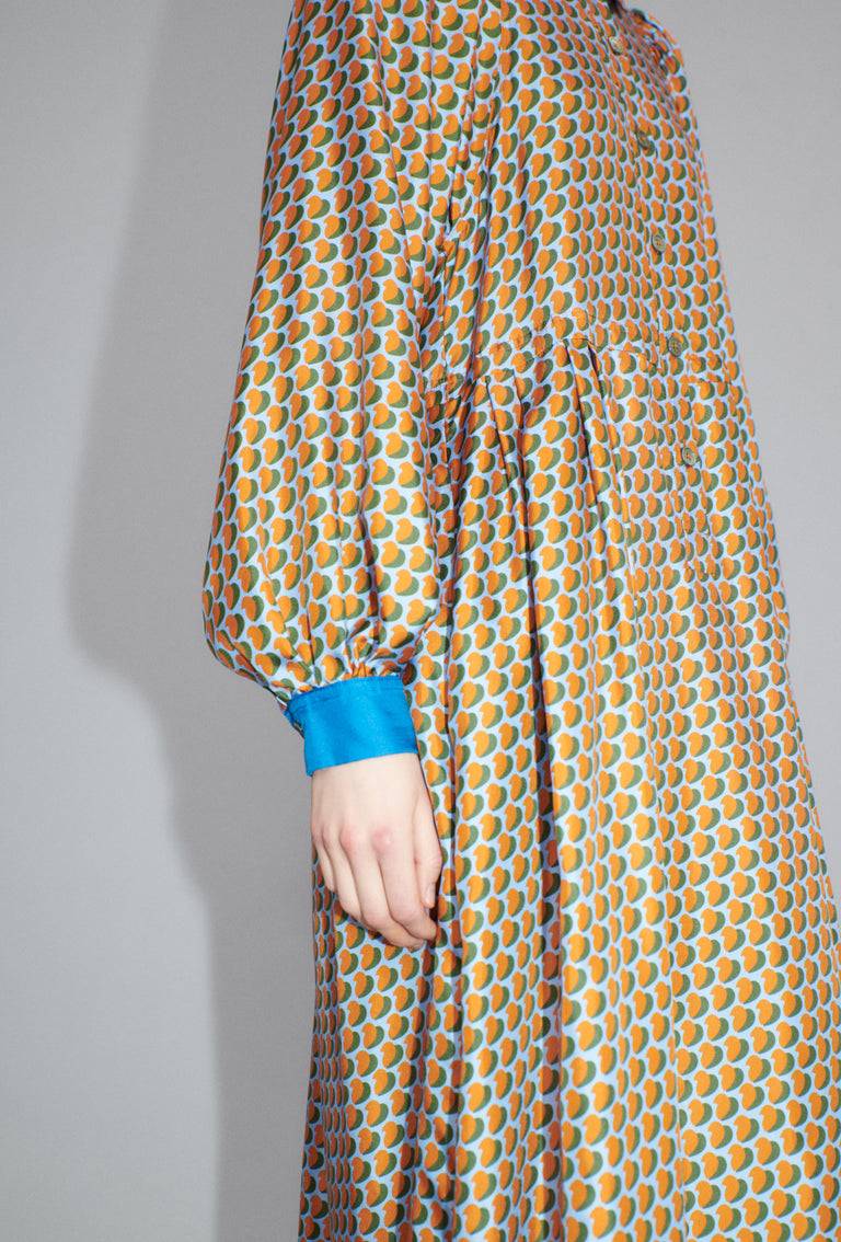Odeeh Baisers Silk Twill Kleid, Saffran Günstiger Verkauf