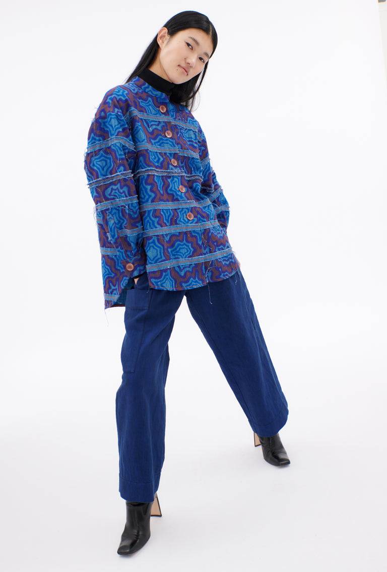 Odeeh Achats, Big Bluse, Light Indigo Fabrikpreis