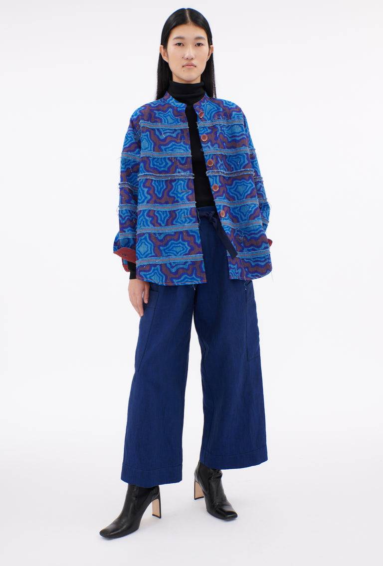 Odeeh Achats, Big Bluse, Light Indigo Fabrikpreis