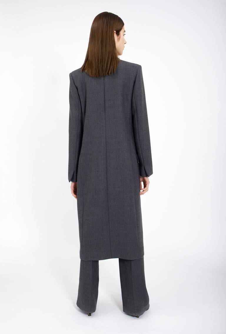 Odeeh Savile Row Wool Pique Mantel, Charcoal Sonderangebot