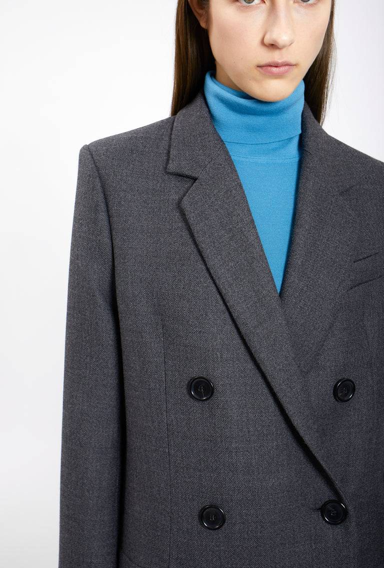 Odeeh Savile Row Wool Pique Mantel, Charcoal Sonderangebot