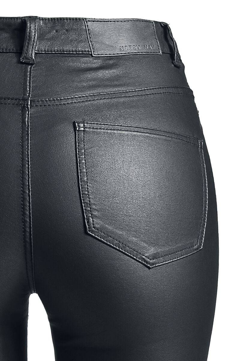 EMP "NMCallie High Waist Skinny Coated Pants" Jeans schwarz von Noisy May Große Rabatte