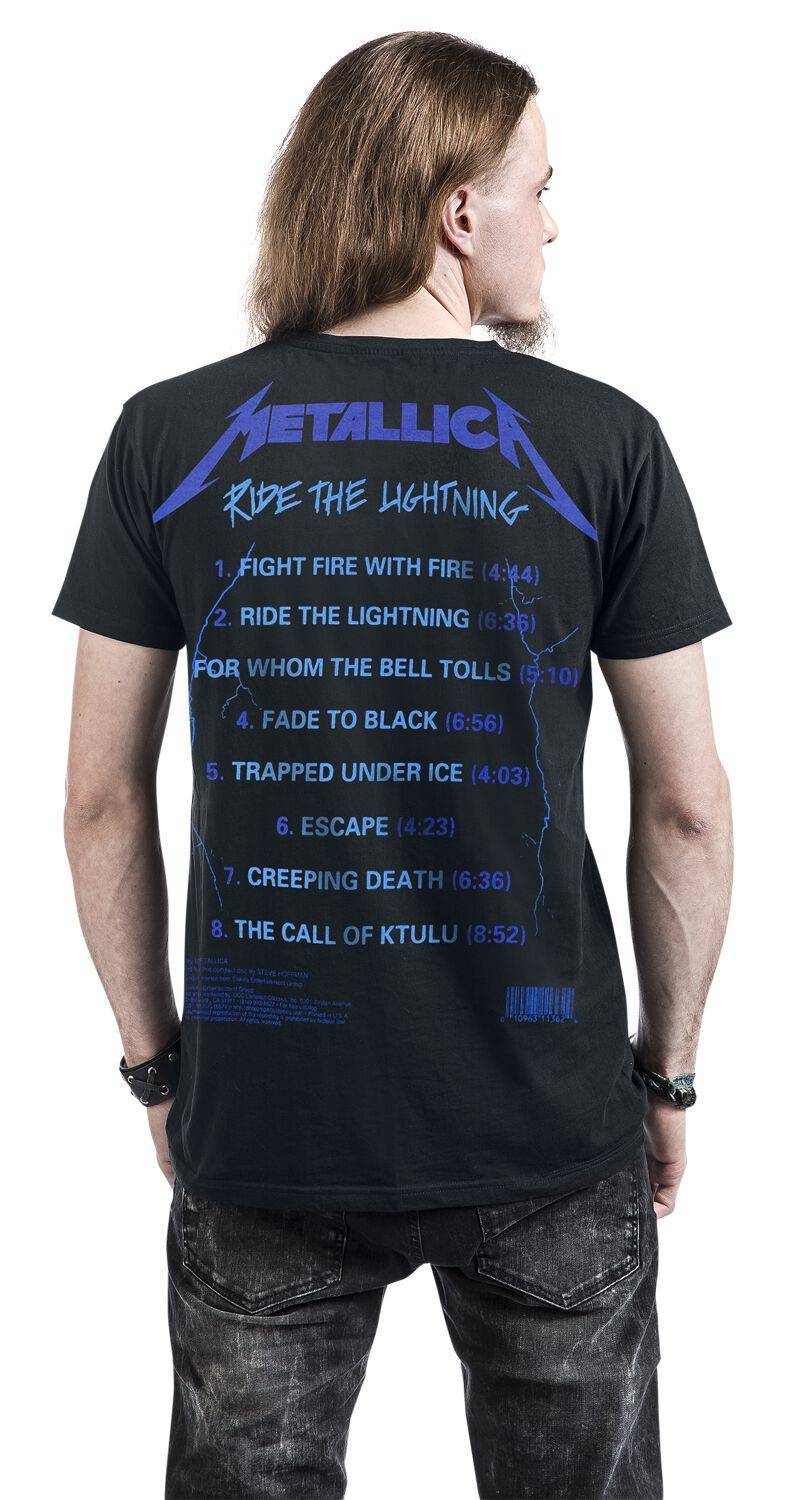 EMP "Ride The Lightning" T-Shirt schwarz von Metallica Kostenlose Rückgabe