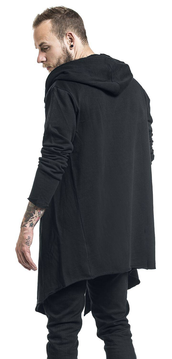 EMP "Long Hooded Open Edge Cardigan" Cardigan schwarz von Urban Classics Auslauf
