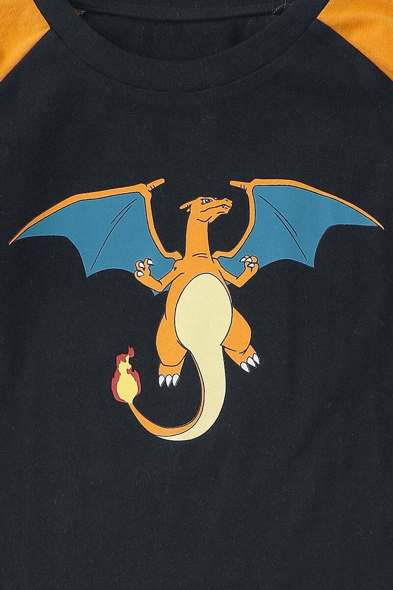 EMP "Kids - Glurak - Bring The Heat" Langarmshirt schwarz/orange von Pokémon Sonderangebot