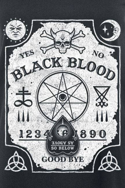 EMP "Witchboard" Top schwarz von Black Blood by Gothicana Versandkostenfrei