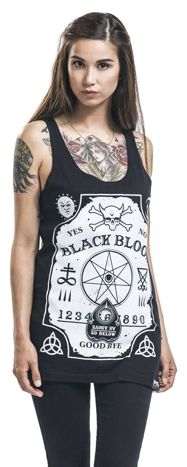 EMP "Witchboard" Top schwarz von Black Blood by Gothicana Versandkostenfrei