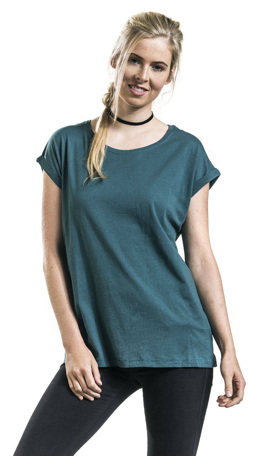 EMP "Ladies Extended Shoulder Tee" T-Shirt petrol von Urban Classics Heißer Verkauf