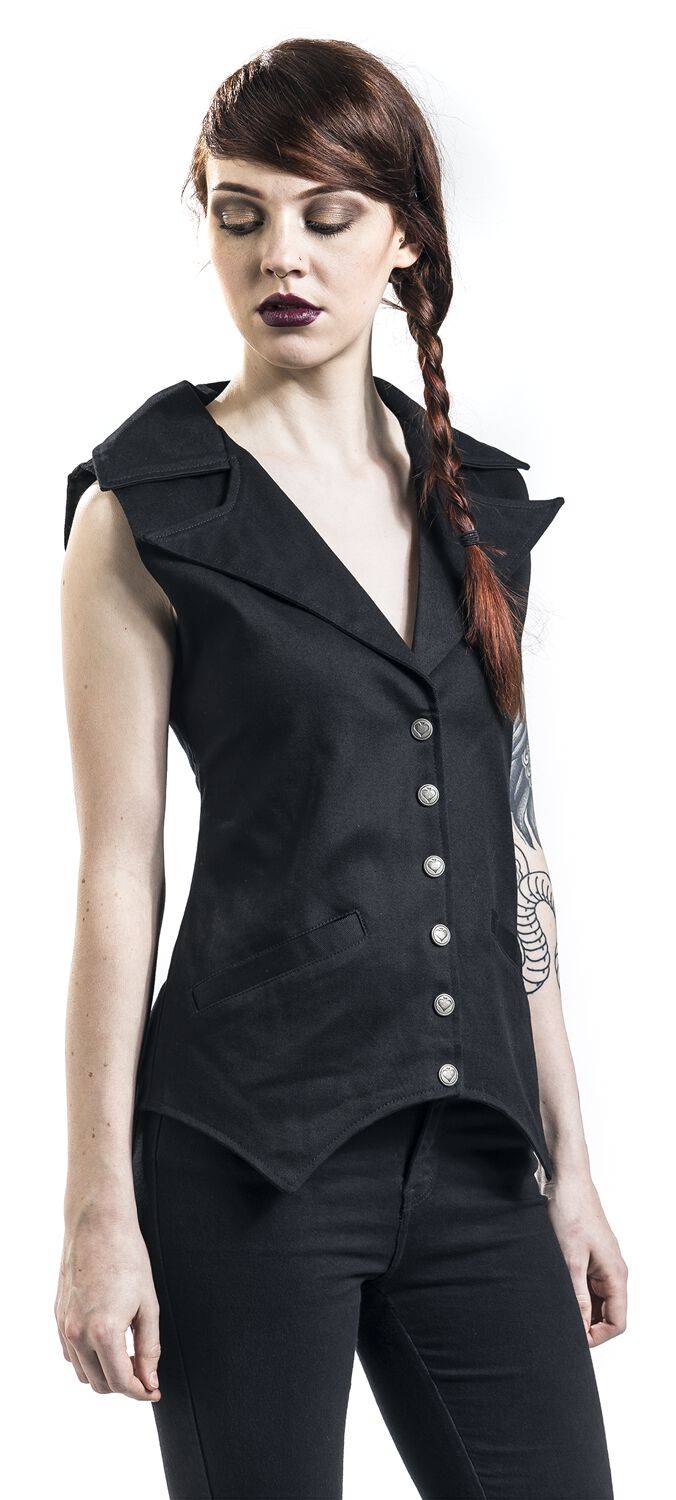 EMP Weste schwarz von Gothicana by EMP Online Outlet