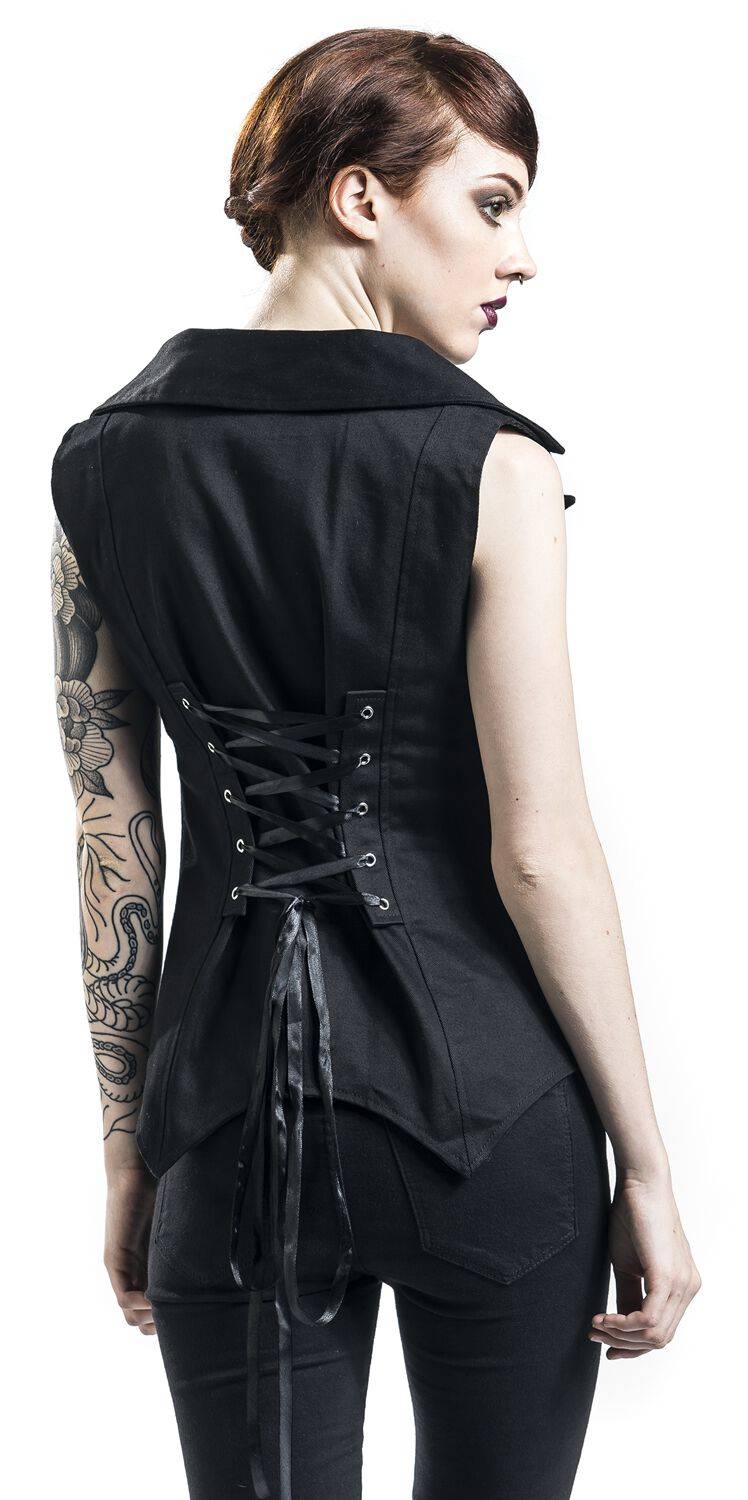 EMP Weste schwarz von Gothicana by EMP Online Outlet