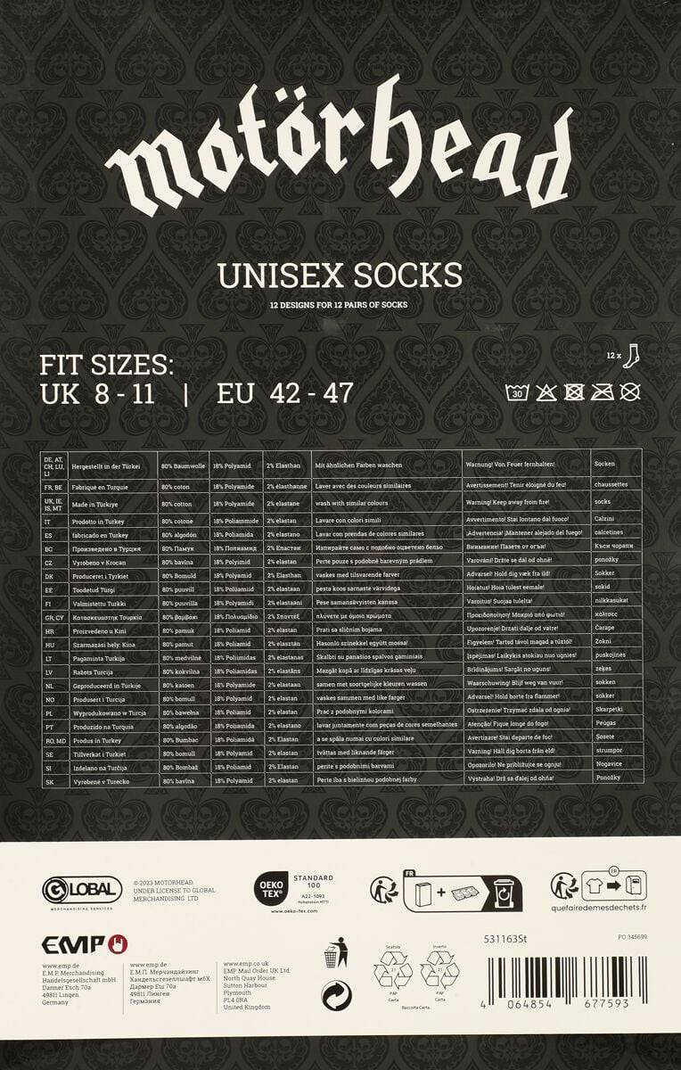 EMP "Socken-Adventskalender" Adventskalender multicolor von Motörhead Bestseller
