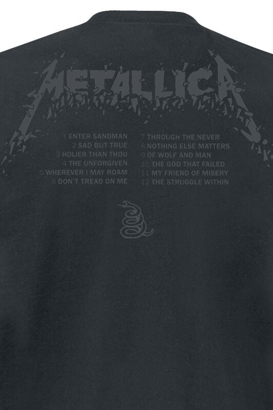 EMP "M - Black Album" T-Shirt schwarz von Metallica Im Verkauf