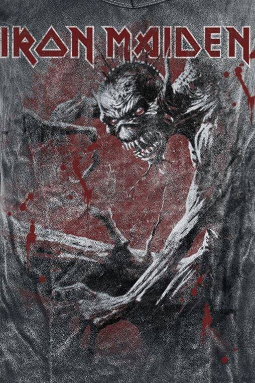 EMP "Fear Of The Dark Vintage" T-Shirt schwarz/used look von Iron Maiden 50% Rabatt für begrenzte Zeit