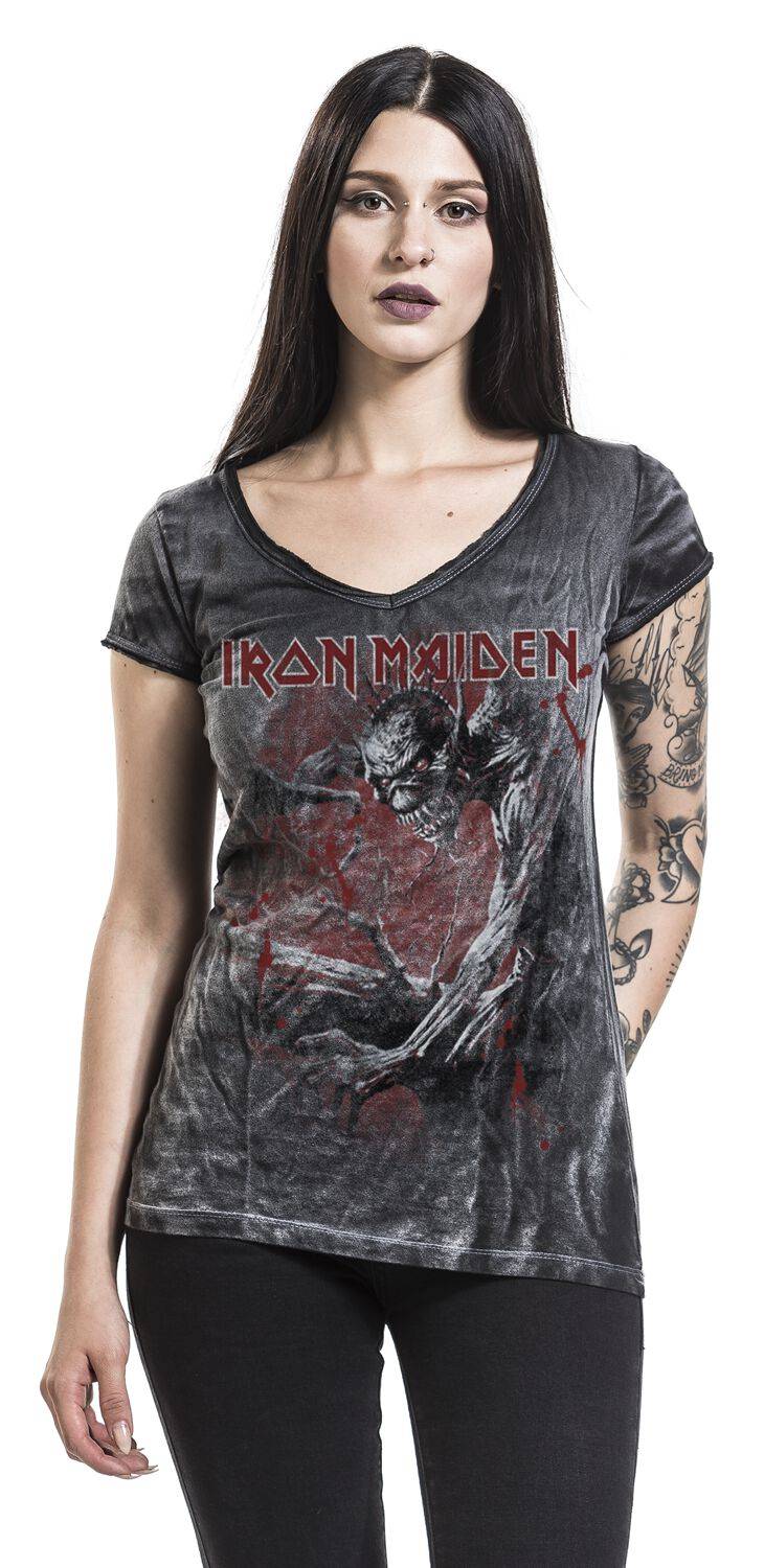 EMP "Fear Of The Dark Vintage" T-Shirt schwarz/used look von Iron Maiden 50% Rabatt für begrenzte Zeit