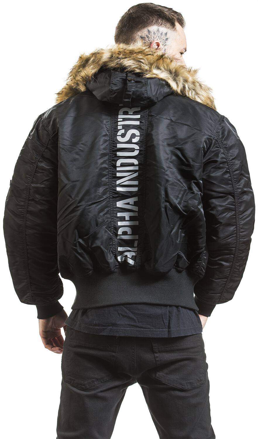 EMP "45P Hooded Custom" Winterjacke schwarz von Alpha Industries Begrenztes Angebot