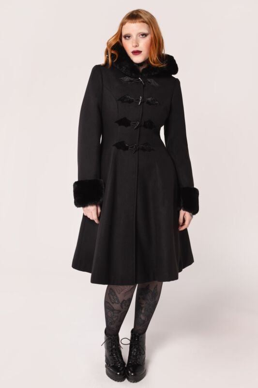 EMP "Batilda Coat" Mantel schwarz von Hell Bunny Preisnachlass