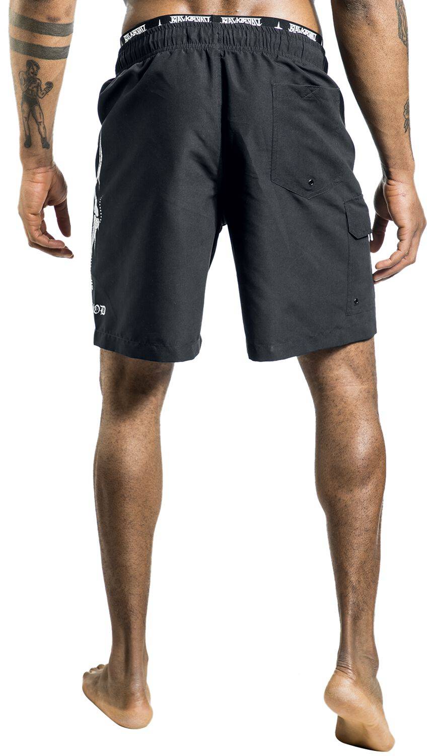 EMP Badeshort schwarz von Gothicana by EMP Kostenlose Rückgabe