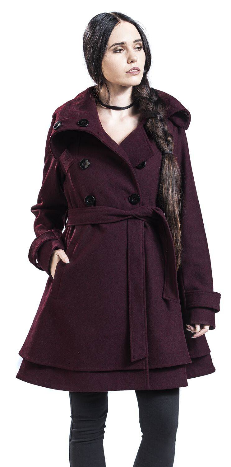 EMP Wintermantel dunkelrot von Black Premium by EMP Letzte 2 Tage