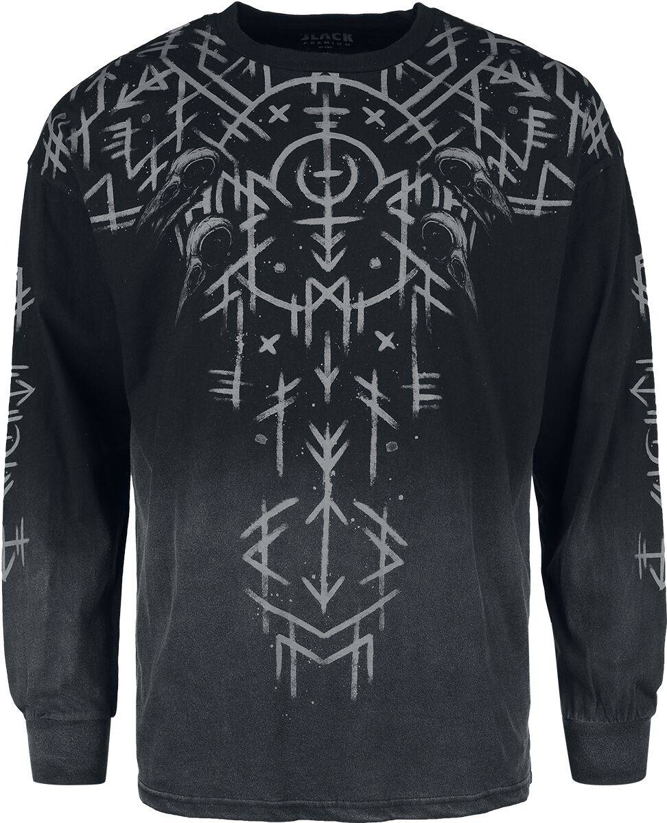 EMP Langarmshirt schwarz/grau von Black Premium by EMP Discount Store für neue Produkte