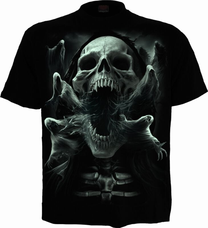 EMP "Ghost Skull - Glow In The Dark" T-Shirt schwarz von Spiral Kostenloser Versand international