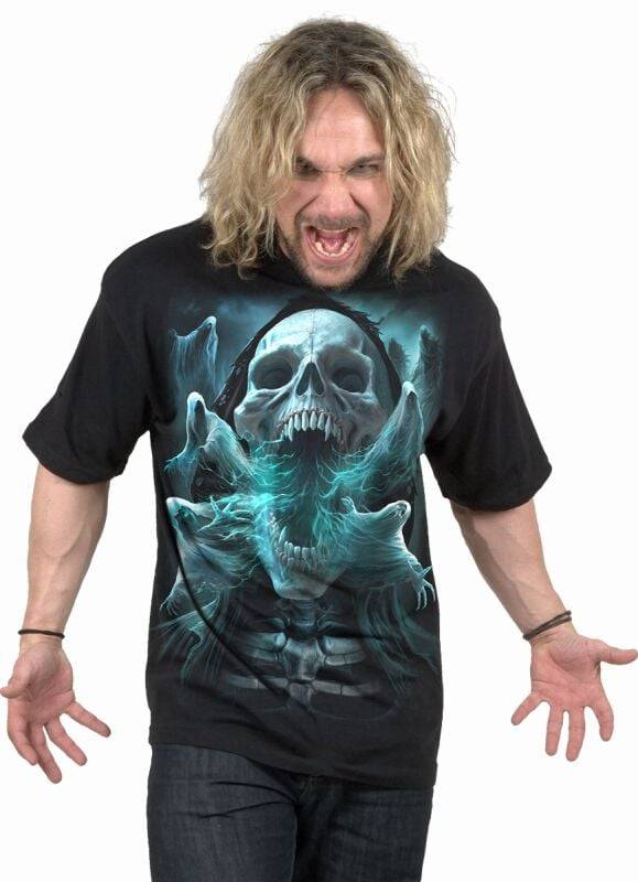 EMP "Ghost Skull - Glow In The Dark" T-Shirt schwarz von Spiral Kostenloser Versand international
