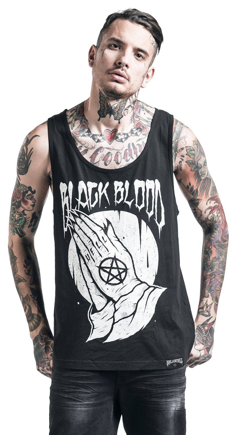 EMP "Praying Hands" Tank-Top schwarz von Black Blood by Gothicana Rabatte dieses Monats
