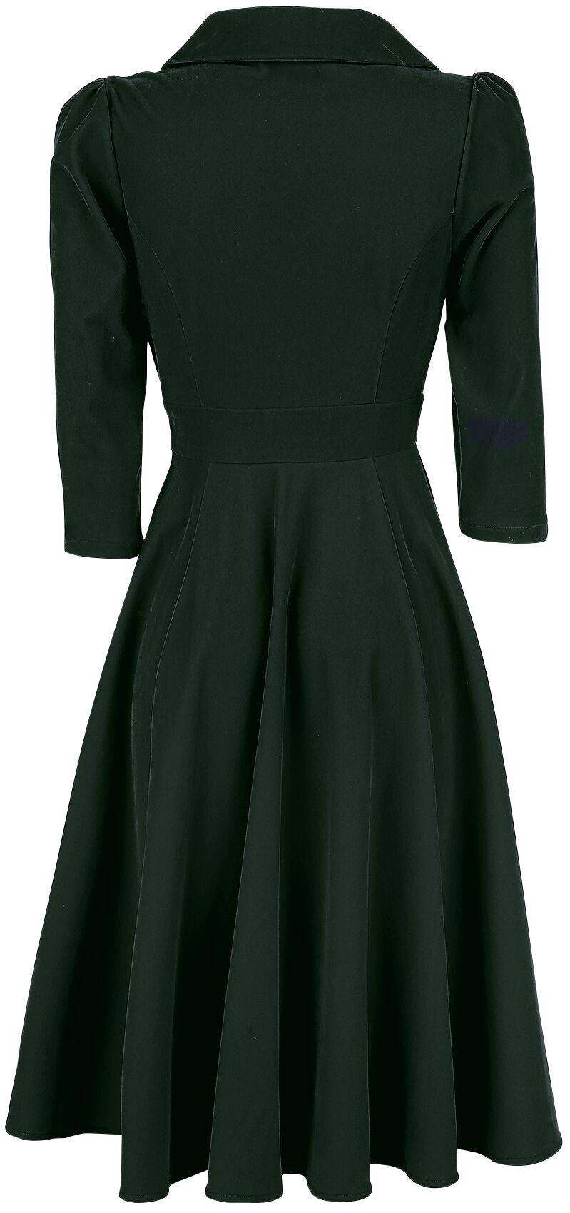 EMP "Glamorous Velvet Tea Dress" Mittellanges Kleid dunkelgrün von H&R London Auslauf