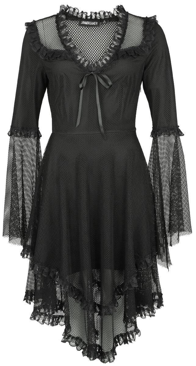 EMP "Fishnet Flared Dress" Mittellanges Kleid schwarz von Jawbreaker Jubiläumsangebot