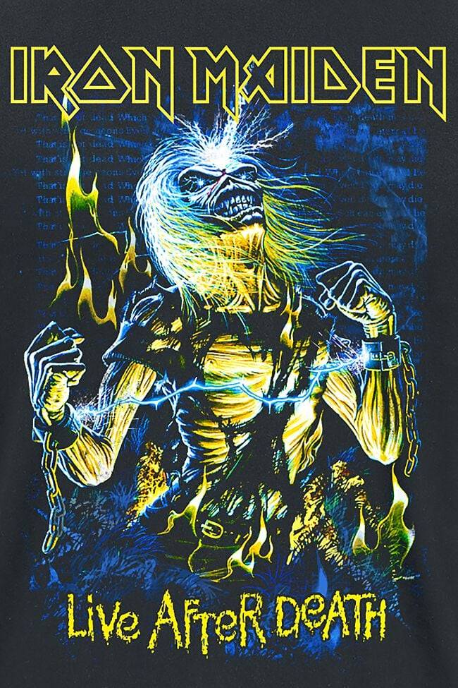 EMP "Live After Death" T-Shirt schwarz von Iron Maiden Räumungsverkauf