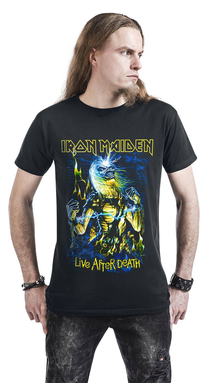 EMP "Live After Death" T-Shirt schwarz von Iron Maiden Räumungsverkauf