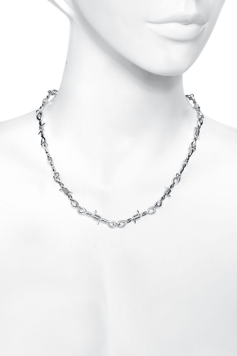 EMP "Barbed Wire Necklace" Halskette silberfarben von Urban Classics Bis zu 65% Rabatt