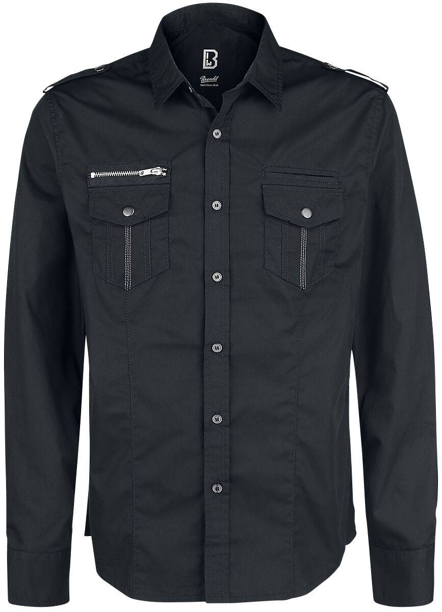 EMP "Rockstar Shirt Longsleeve" Langarmhemd schwarz von Brandit Vierteljährliche Förderung