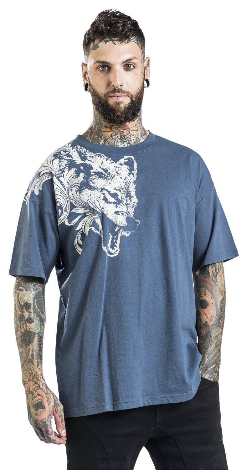 EMP T-Shirt blau von Black Premium by EMP Kostenloser Versand international